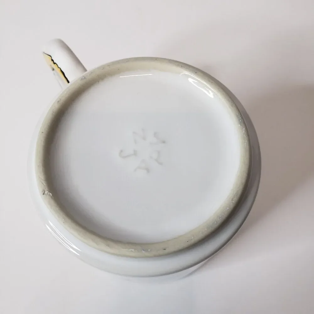 Vintage 1980s Whimsical Dog Mug Having A Ball Tail Handle Japan Excellent